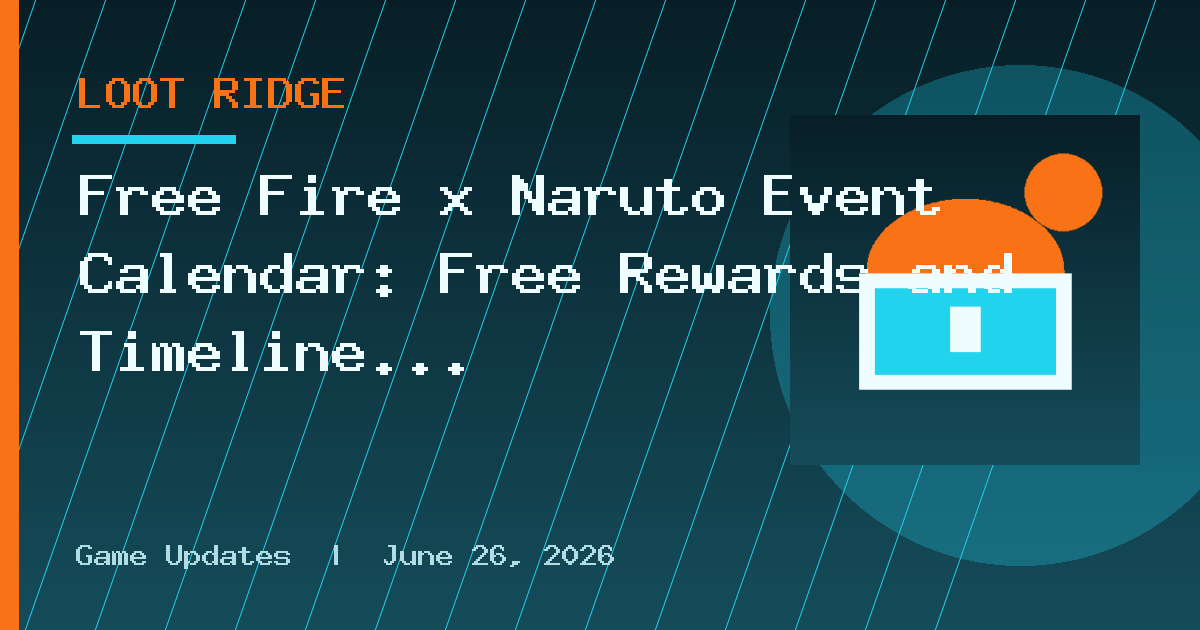 Free Fire x Naruto Event Calendar: Free Rewards and Timeline