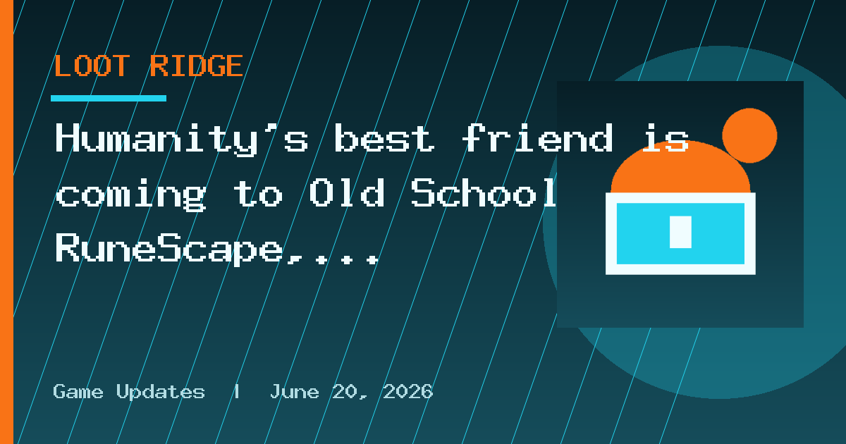 Humanity's best friend is coming to Old School RuneScape, and seeing a low-poly