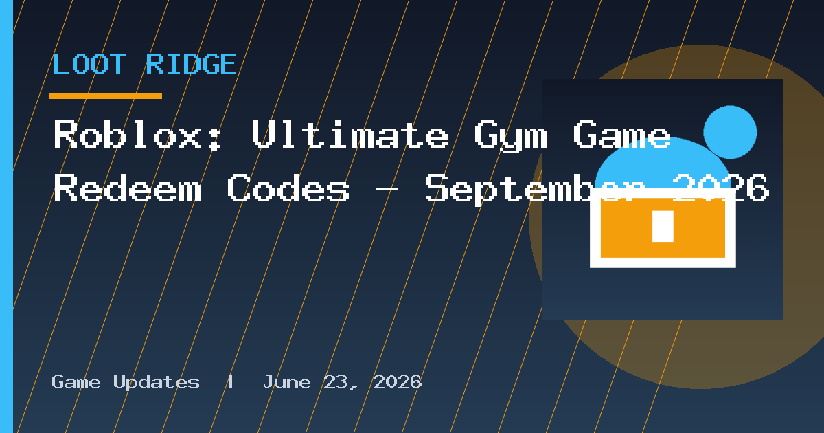 Roblox: Ultimate Gym Game Redeem Codes – September 2026