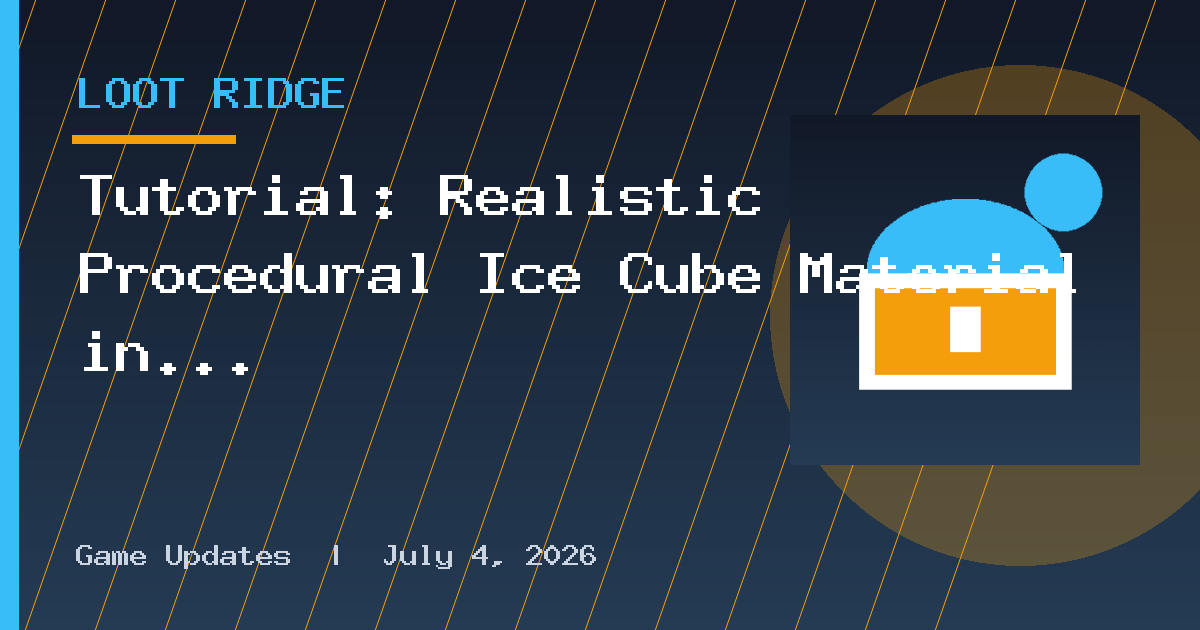 Tutorial: Realistic Procedural Ice Cube Material in Blender with Easy