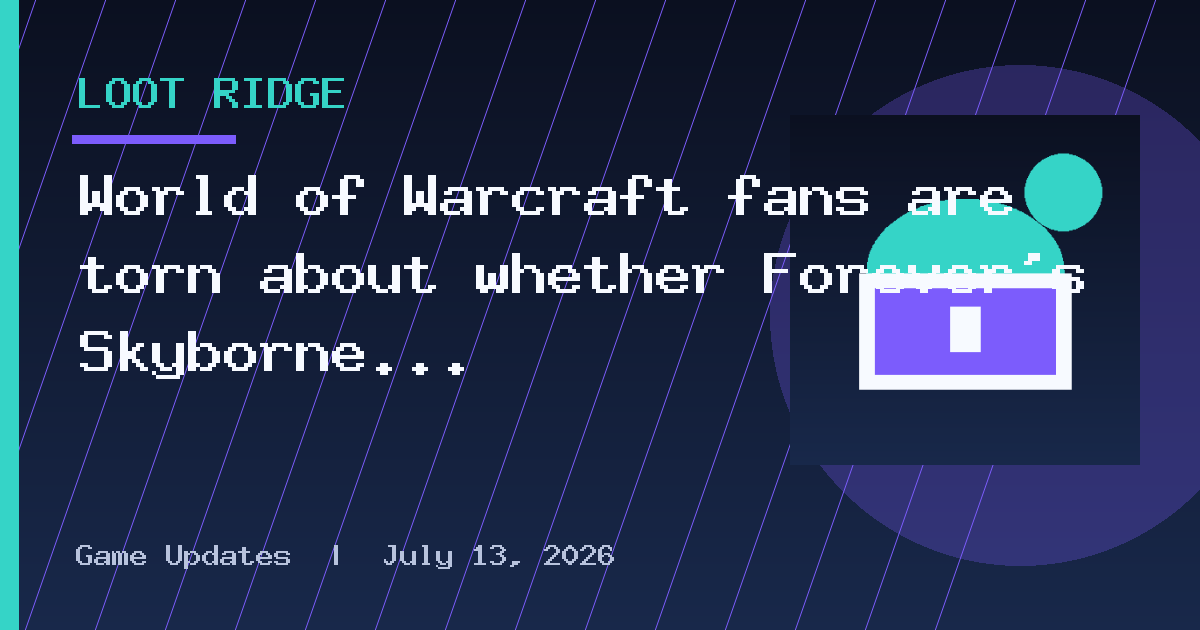 World of Warcraft fans are torn about whether Forever's Skyborne starting zone